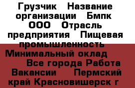 Грузчик › Название организации ­ Бмпк, ООО › Отрасль предприятия ­ Пищевая промышленность › Минимальный оклад ­ 20 000 - Все города Работа » Вакансии   . Пермский край,Красновишерск г.